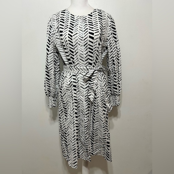 Armani Exchange Abstract Chevron Button Up Shirt Dress Womens Size 8 - Picture 1 of 16